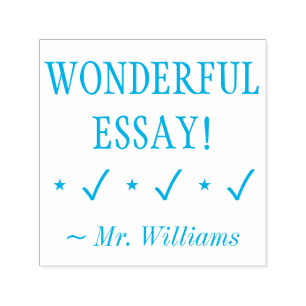 "WONDERFUL ESSAY!" Leraar Feedback Rubberstempel Zelfinktende Stempel