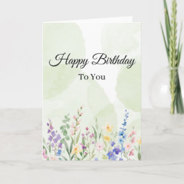  Wonderful Floral Birthday Card Kaart
