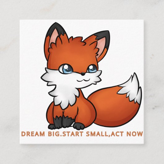 Wonderful fox vierkante visitekaartje (Voorkant)