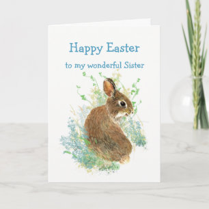 Wonderful Friend Sister Easter Cute Bunny Rabbit Feestdagen Kaart