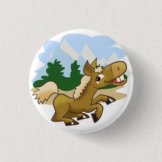 Wonderful Galloping Horse Ronde Button 3,2 Cm (Voorkant)