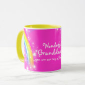 "Wonderful Granddochter" mok regenboogroze (Voorkant links)