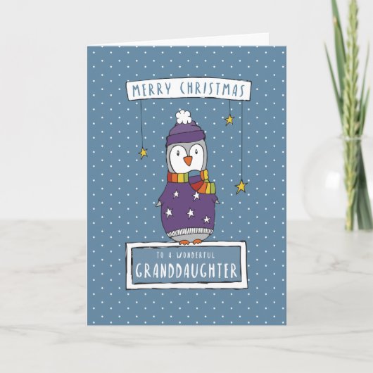 Wonderful Granddochterkaart Feestdagen Kaart (Voorkant)