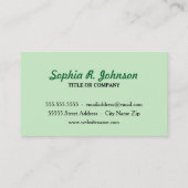 Wonderful Green Reptile Chameleon Visitekaartje (Achterkant)