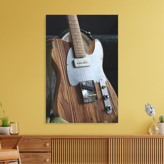 Wonderful Guitar Canvas Afdruk (Insitu (Woonkamer))