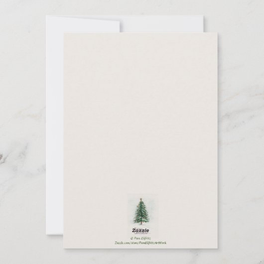 Wonderful Holiday Greeting Greenery Border Feestdagenkaart (Achterkant)