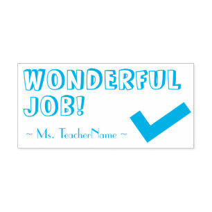 "WONDERFUL JOB!" + Aangepaste aanwijsnaam Zelf-ink Zelfinktende Stempel