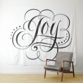 Wonderful JOY Calligraphy Lettering kerstavond Wandkleed (In Situ (horizontaal))