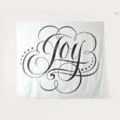 Wonderful JOY Calligraphy Lettering kerstavond Wandkleed (Voorkant (horizontaal))