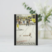 Wonderful Kopenhagen Denmark vintage poster Briefkaart (Staand voorkant)