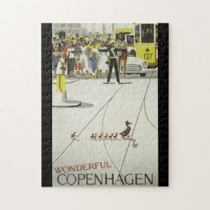 Wonderful Kopenhagen Denmark vintage poster Legpuzzel