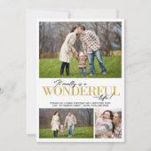 Wonderful Life 3 PH gouden letters | Feestdagenkaart (Voorkant)