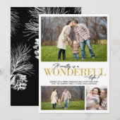 Wonderful Life 3 PH gouden letters | Feestdagenkaart (Voorkant / Achterkant)