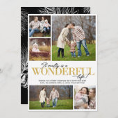 Wonderful Life 5 PH gouden letters | Feestdagenkaart (Voorkant / Achterkant)