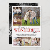 Wonderful Life 6 PH rode letters | Feestdagenkaart (Voorkant / Achterkant)