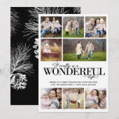 Wonderful Life 8 PH zwarte letters | Feestdagenkaart (Voorkant / Achterkant)
