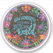 Wonderful Life Aanmoediging Inspirivity Sticker (Voorkant)