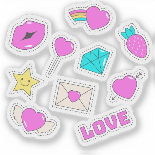 Wonderful love sticker set (Voorkant)