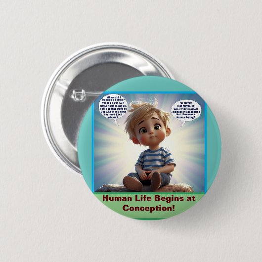 Wonderful Made Life begint bij Conception Button (Voorkant /achterkant)