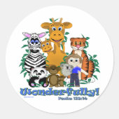 Wonderful Made Ronde Sticker (Voorkant)