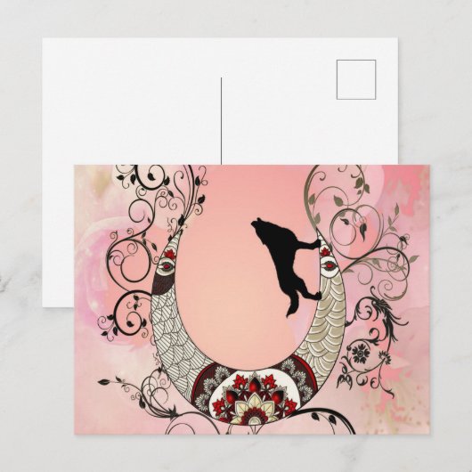 Wonderful mandala moon feestdagenkaart (Voorkant / Achterkant)