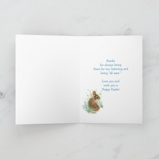 Wonderful Moeder Custom Easter Cute Bunny Rabbit Feestdagen Kaart (Binnen)
