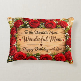 Wonderful Moeder Rode Rozen Worpdeken Accent Kussen