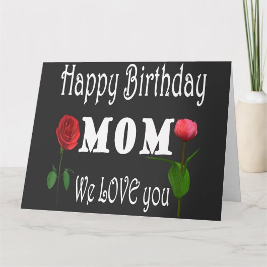 Wonderful Mom Birthday with cute Flower Design Kaart (Voorkant)