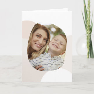 Wonderful Mom - Minimalist Photo Mother’s Day Card Kaart