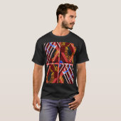 Wonderful Music Blue Summer Vibes Geometric Romant T-shirt (Voorkant volledig)