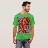 Wonderful Music Blue Summer Vibes Geometric Romant T-shirt (Voorkant volledig)