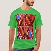 Wonderful Music Blue Summer Vibes Geometric Romant T-shirt (Voorkant)