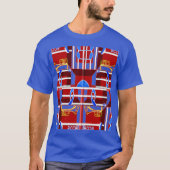 Wonderful Music Blue Summer Vibes Geometric Romant T-shirt (Voorkant)