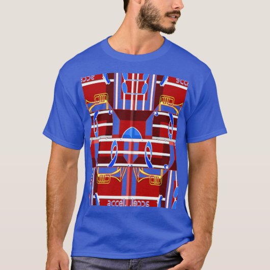 Wonderful Music Blue Summer Vibes Geometric Romant T-shirt (Voorkant)