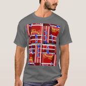 Wonderful Music Blue Summer Vibes Geometric Romant T-shirt (Voorkant)