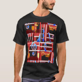 Wonderful Music Blue Summer Vibes Geometric Romant T-shirt (Voorkant)