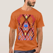 Wonderful Music Blue Summer Vibes Geometric Romant T-shirt (Voorkant)