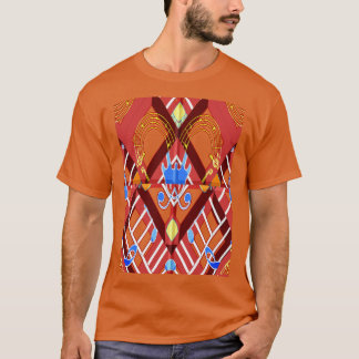 Wonderful Music Blue Summer Vibes Geometric Romant T-shirt