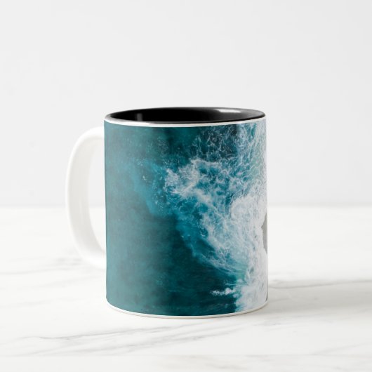 Wonderful Ocean Uitzicht Tweekleurige Koffiemok (Voorkant links)