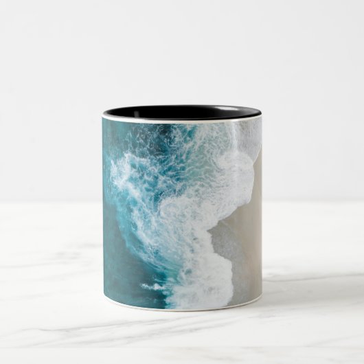 Wonderful Ocean Uitzicht Tweekleurige Koffiemok (Center)