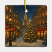 Wonderful Paris Christmas streets Keramisch Ornament (Voorkant)