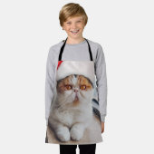 Wonderful persian cat with Santa Claus hat Schort (Gedragen)