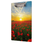 Wonderful Poppy Field Sunset Horizon Klembord (Links)