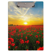 Wonderful Poppy Field Sunset Horizon Klembord (Voorkant)