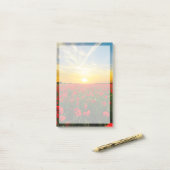 Wonderful Poppy Field Sunset Horizon Post-it® Notes (Op bureau)