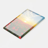 Wonderful Poppy Field Sunset Horizon Post-it® Notes (Schuin)