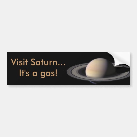 Wonderful Saturn-Afbeelding van NASA Bumpersticker (Voorkant)
