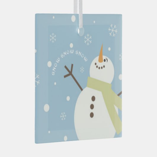 Wonderful Snow Glas Ornament (Voorkant Rechts)