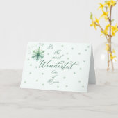 Wonderful Snowflake Christmas Card Kaart (Gele Bloem)