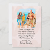 Wonderful Stay at Beach House Custom Host Card Bedankkaart (Achterkant)